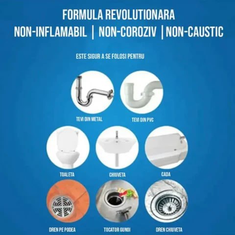 Solutie instanta pentru curatat rapid tevile de scurgere