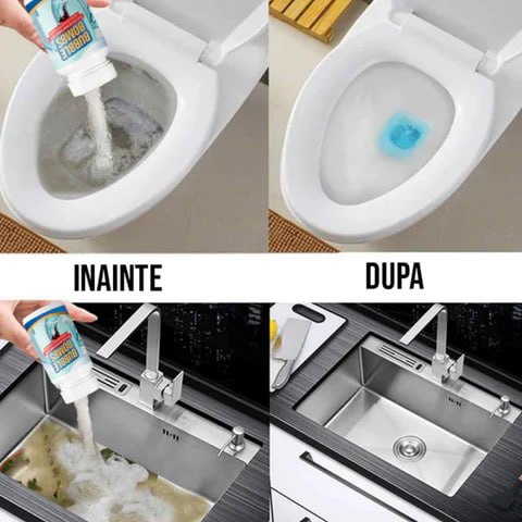 Desfundă țevile și elimină mirosurile neplăcute